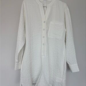 Onia Crinkle Button Down Romper